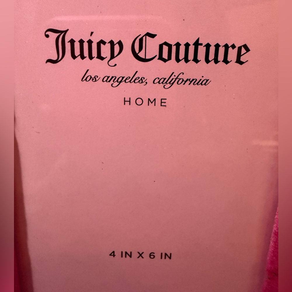 Juicy Couture Los Angeles NWT Pink Black Gold & Silver Velour Picture Frame Trio - Picture 6 of 7